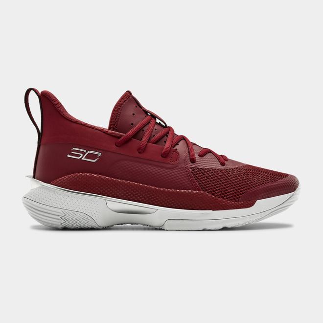 Under Armour Curry 7 Team - Damske Basketbalove Topanky - Červené/Biele